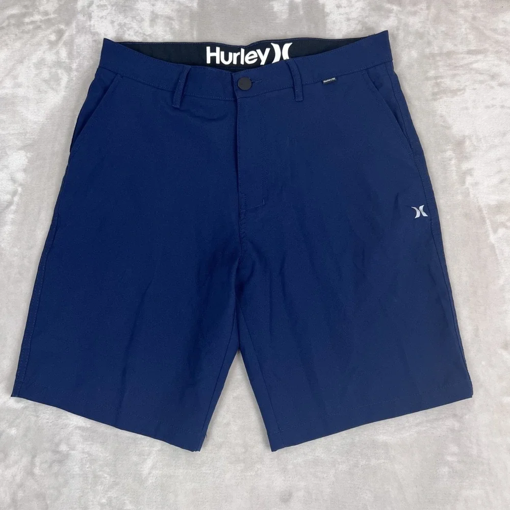 Hurley Shorts Mens 32 Blue Lightweight Hybrid Outdoor Athletic Skater Beach